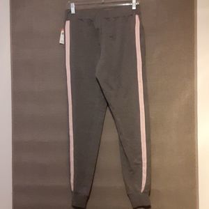 Joe Boxer Joggers Women's Small Grey and Pink Stripe Comfy NWT 1921